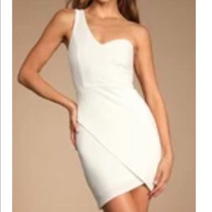 Lulus one shoulder white dress size XL